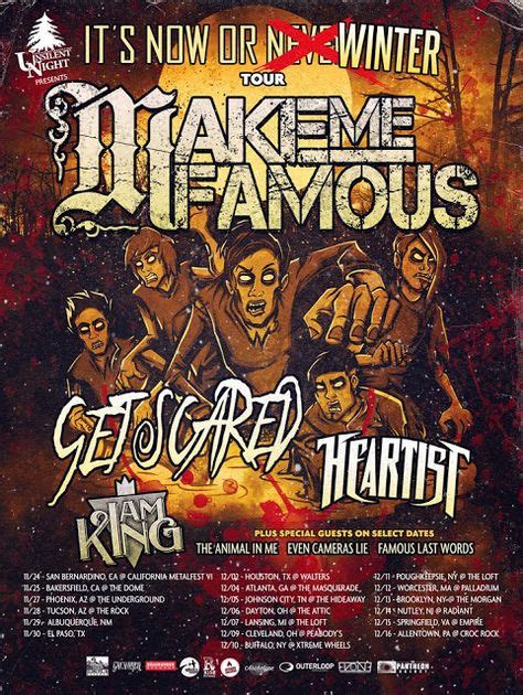 Get Scared Announce Tour With Make Me Famous Famous Last Words