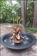 Copper outdoor fountain with heron