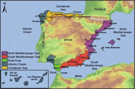 Location And Grouping Of The Coastal Provinces Of Spain Download