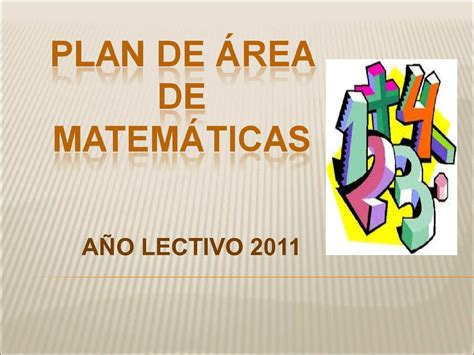 Calaméo Presentacion Plan De Area Matematicas 2011