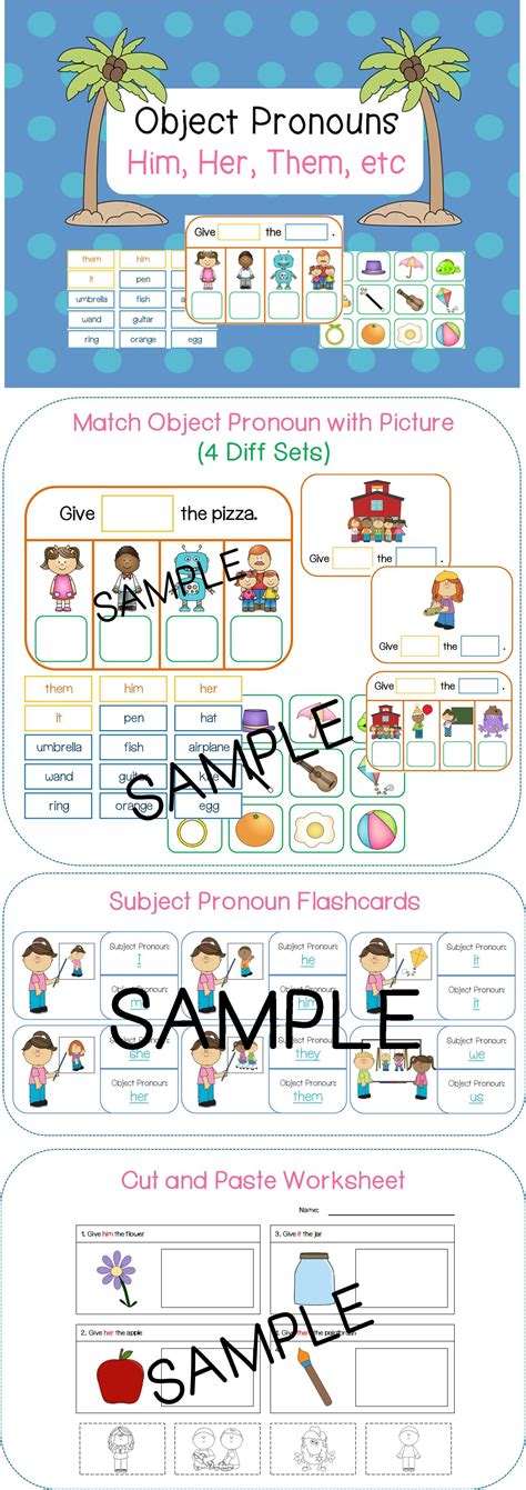 Object Pronoun Sort Object Pronouns Speech Therapy Materials My XXX