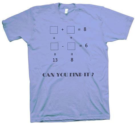 Math Riddle T Shirt Science Geek Tee Funny Cute Scientist Maths