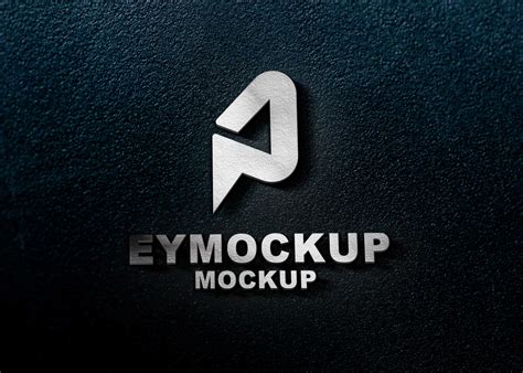 Silver 3d Logo Mockup Freebies Mockup