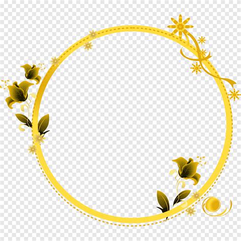 Yellow Circle Yellow Decorative Circle Circle Frame Decorative Png