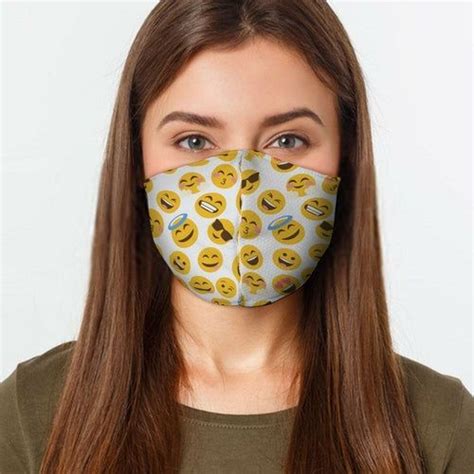 Emoji Face Mask This Covers Your Nose And Mouth And Is Secured With
