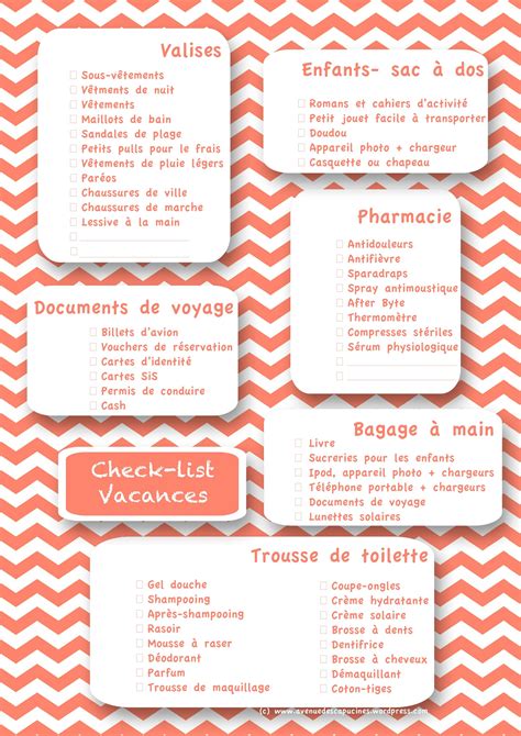 Check List Vacances À Imprimer La Check List À Imprimer Pour Faire Sa