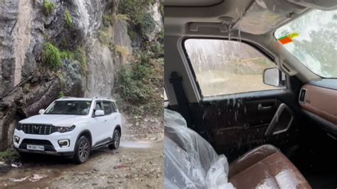 Mahindra S Response To Viral Scorpio N Waterfall Leak Video Will Leave