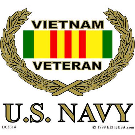 Us Navy Vietnam Veteran Sticker 3 14x3 12