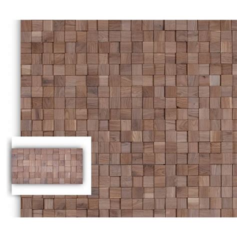 Timberwall 14 In X 8 In Mosaic Chessboard Oak White Square Stained