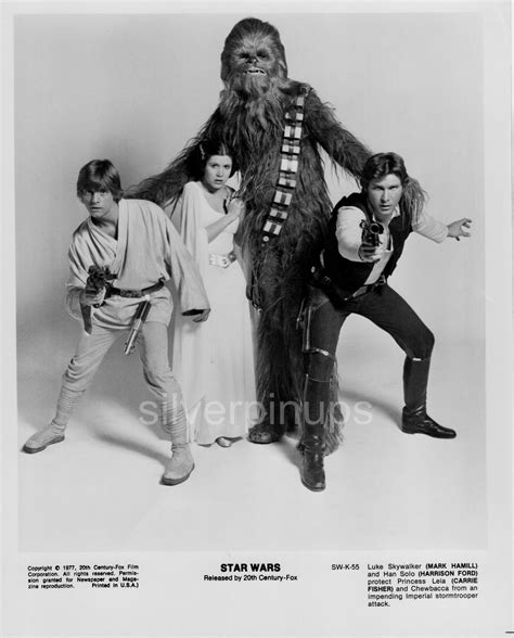 Orig HARRISON FORD CARRIE FISHER MARK HAMILL Classic Image