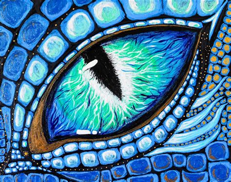 Dragon Eye Acrylic Painting Etsy