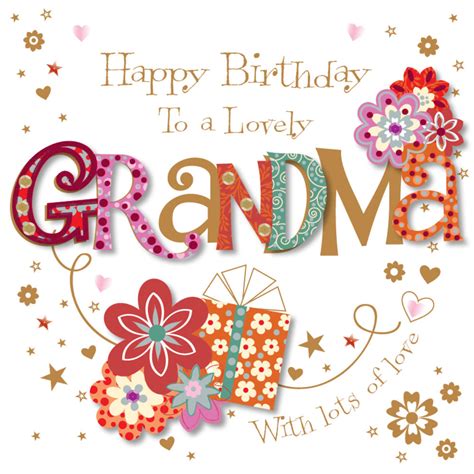 Lovely Grandma Happy Birthday Greeting Card Cards Love Kates