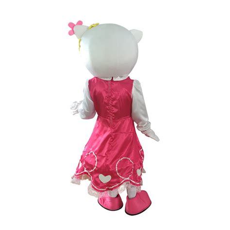 Cosplaydiy Unisex Mascot Costume Fancy Pink Hello Kitty Costume Cosplay