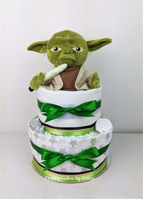 Nappy Cakes By Emma Star Wars Yoda Nappy Cake Star Wars Baby Shower