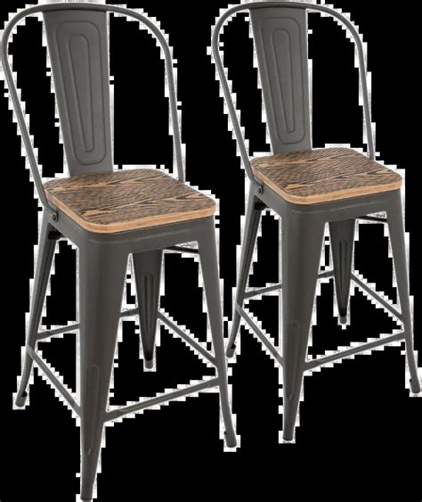 Oregon Gray And Brown Counter Height Stool Set Of 2 Rc Willey