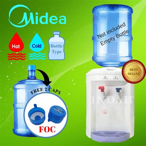 Total water tank capacity (1t): Midea Water Dispenser Bottle Type Hot & Cold Model: 721 ...