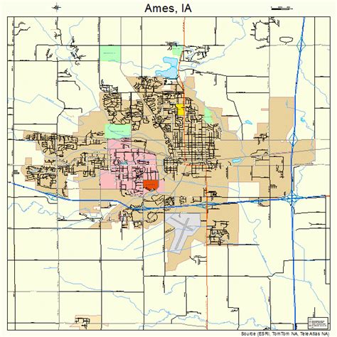Ames Iowa Street Map 1901855