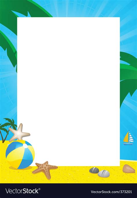 Summer Border Royalty Free Vector Image Vectorstock