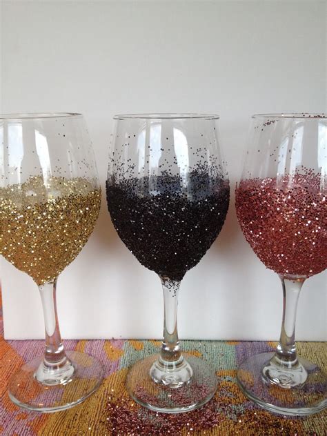 my simple obsessions diy glitter wine glasses