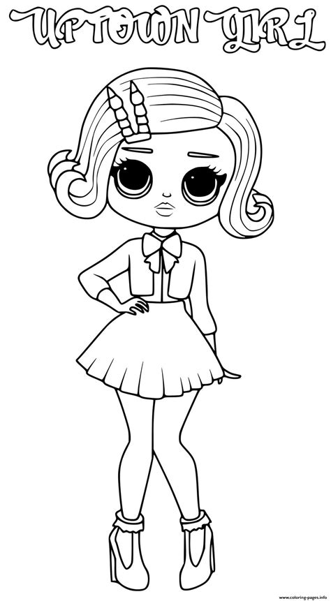 Uptown Girl Lol Omg Coloring Pages Printable
