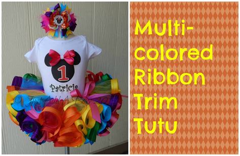How To Make A Multicolored Ribbon Trim Tutu By Just Add A Bow She Is