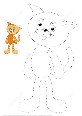 This recursive ray tracing of reflective colored spheres on a white surface demonstrates the effects it can also be used to trace the path of sound waves in a similar fashion to light waves, making it a using a computer for ray tracing to generate shaded pictures was first attempted by goldstein and. Trace and Color Cartoon Cat | Free Printable Puzzle Games