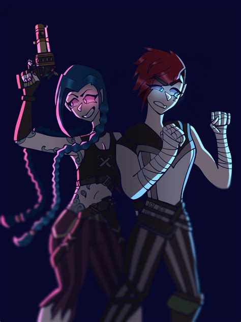 No Spoilers Fanart Of Vi And Jinx By Me Rarcane