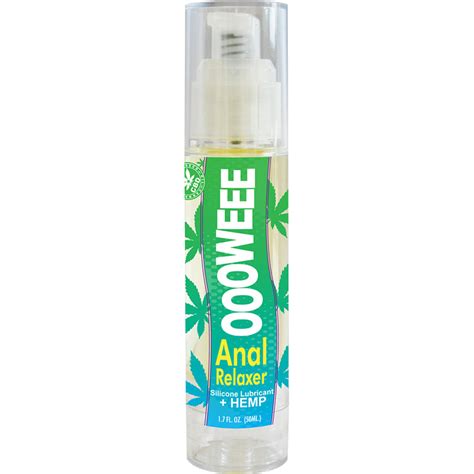 ooowee anal relaxing silicone lubricant with hemp seed oil 1 7 oz bott