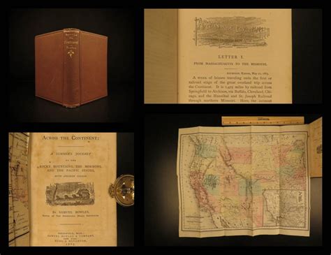 1865 Bowles Travels Map Mormon Polygamy Indian Barnebys