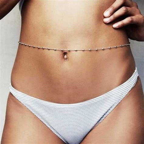 Amazon Lziyan Bead Waist Chain Minimalist Beach Bikini Belly Chain