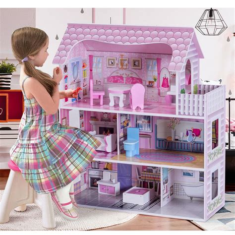 Girls Playhouse Dollhouse Kids Barbie Dream House W