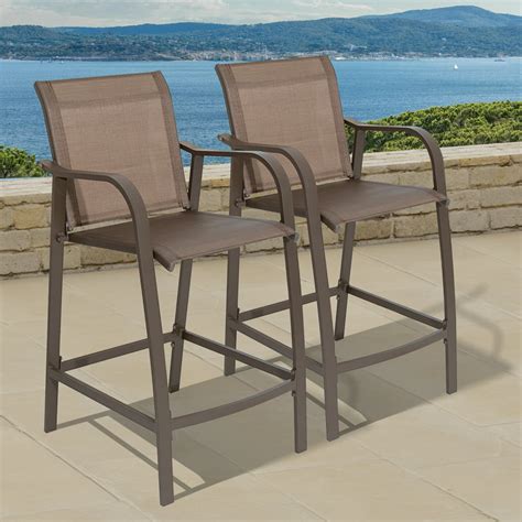 Pellebant Outdoor 2 Piece Counter Height Bar Stool Set 217w X 256