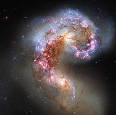 High Resolution Image Ofthe Antennae Galaxy Or Merging Of Ngc4038 And