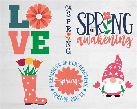 Spring Svg Spring Bundle Svg Hello Spring Svg Spring Design Etsy