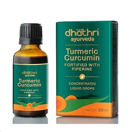 Dhathri Ayurveda Turmeric Curcumin Drops 95 Curcumin Fortified With