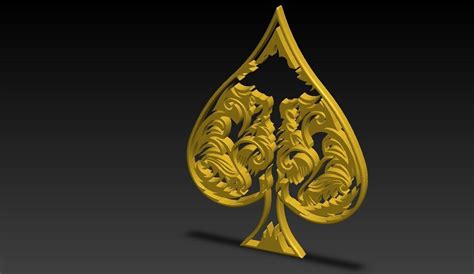 ace of spades 3d model cgtrader