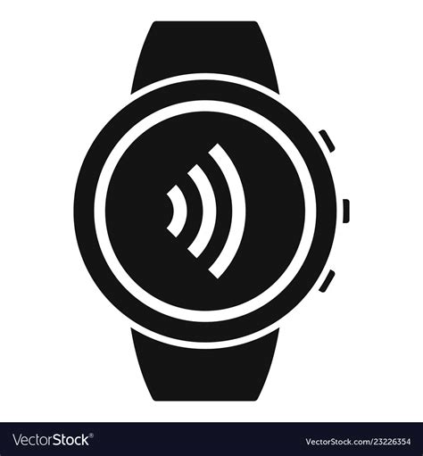Round Smartwatch Icon Simple Style Royalty Free Vector Image