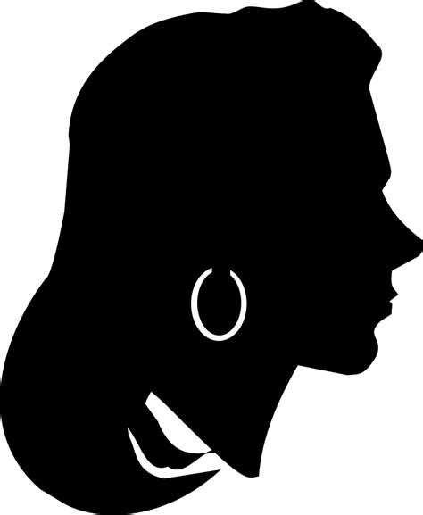 Onlinelabels Clip Art Female Profile Silhouette