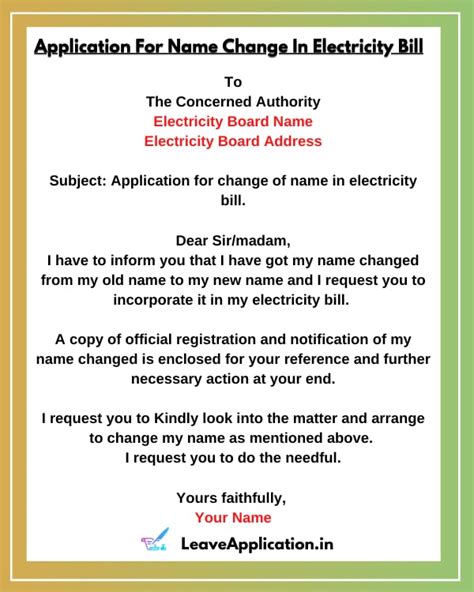 Requesting for saving bank account statement. Application For Change Of Name In Electricity Bill 5 ...