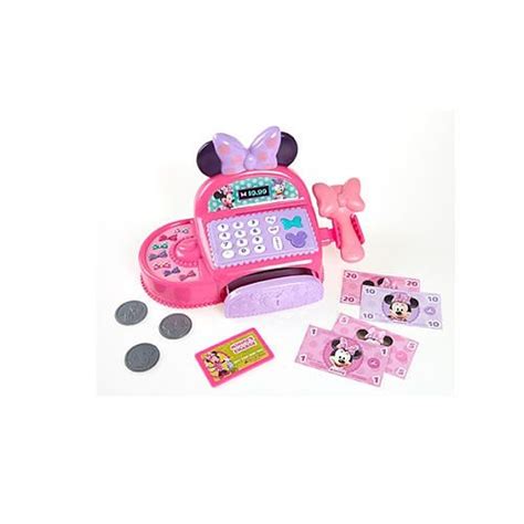 Minnie Mouse Cash Register Playset With Coins And Stickers For Kids To