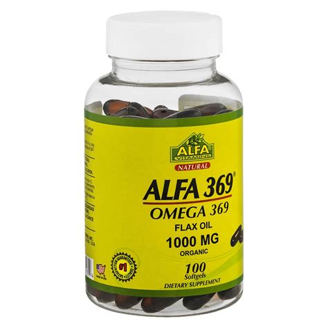 Alfa Vitamins 369 Flax Oil Softgels Walgreens