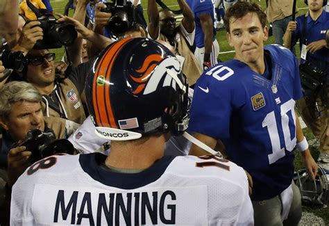 Giants Eli Manning Hopes Brother Peyton Can Get Healthy Says Denver