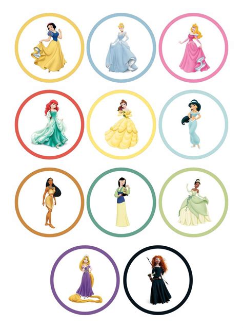 Free Disney Princess Cupcake Toppers Printables Printable Templates