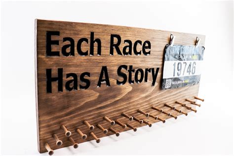 Each Race Has A Story Marathon Medal Display With 19 Or 30 Pegs