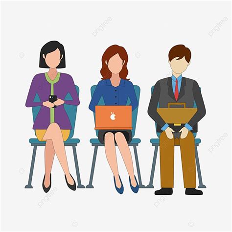 People Sitting And Waiting Wait People Waiting Cartoon PNG
