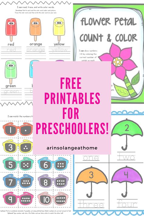 Free Preschool Printables Preschool Printables Starting