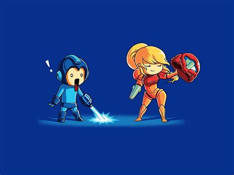 Rockman Illustration Video Games Mega Man Humor Samus Aran Hd