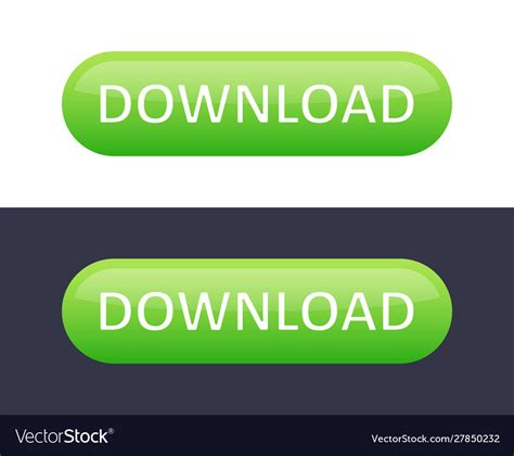 Download Button Icon Green Color Simple Royalty Free Vector