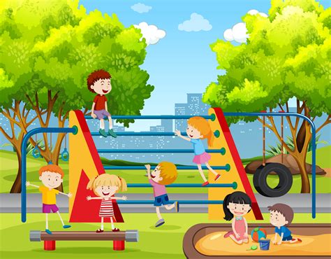 Kids On Playground Clip Art All In One Photos
