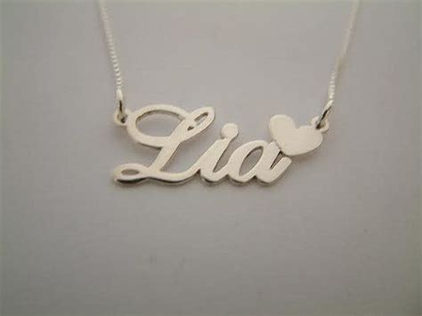 Lia Name Necklace Special Sweet 16 T Nom Collier Name Jewelry Silver